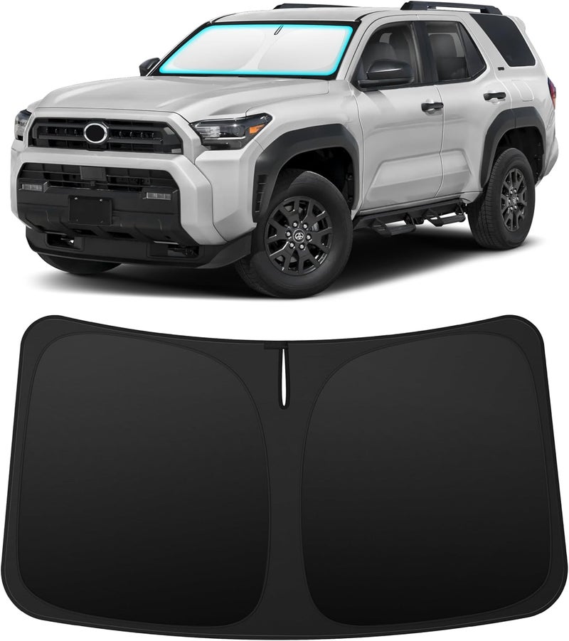 INSAUTO Foldable Windshield Sun Shade for Toyota 4Runner 2010-2025, Heat & UV Protection Car Sunshade with Storage Bag, Keep Interior Cool & Easy Installation - Image 1